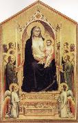 GIOTTO di Bondone Enthroned Madonna with Saints Sweden oil painting artist